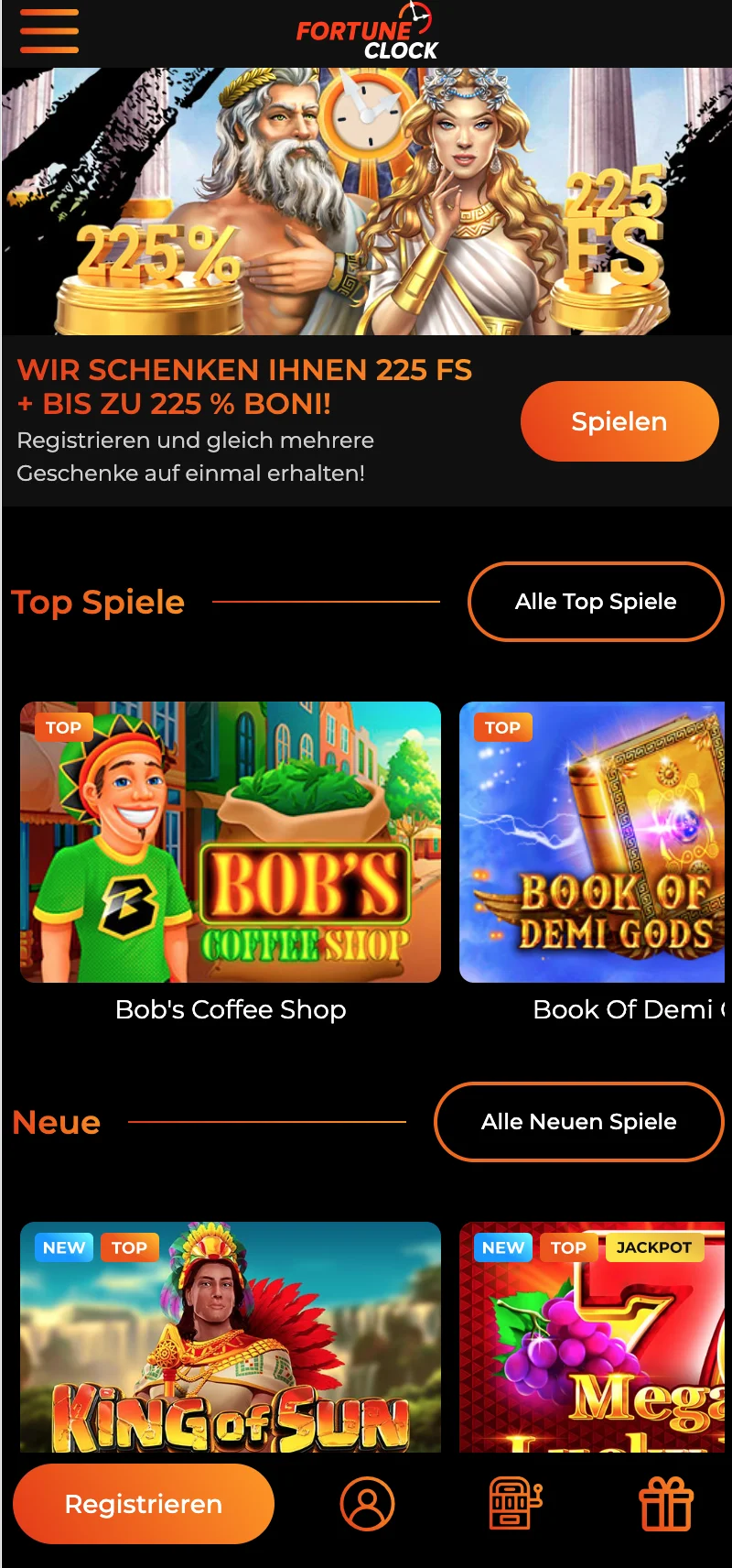 Fortune Clock mobile Version